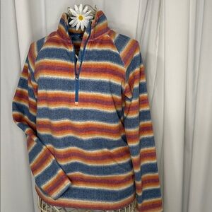 Eddie Bauer Striped Half-Zip Sweater, Women’s Size M